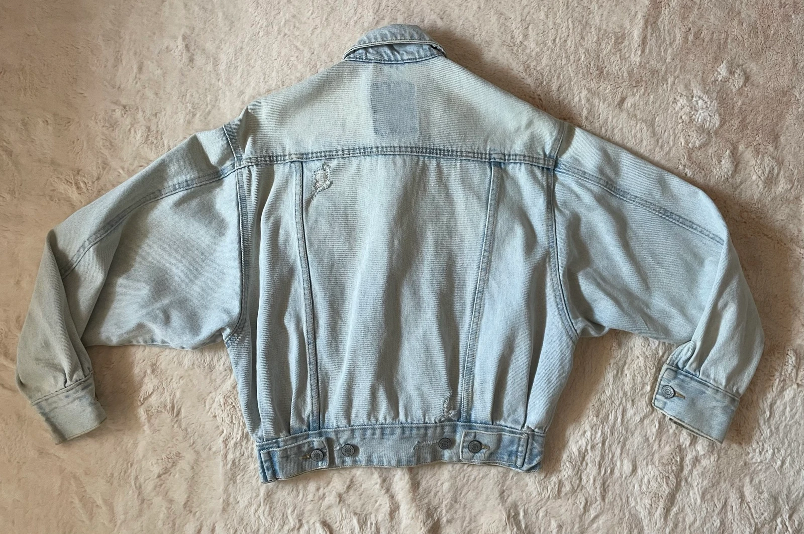 Veste en jean oversize Pull&Bear XS bleu clair – photo 9